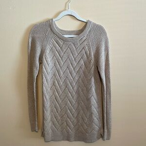 Chevron Cream/Tan Sweater